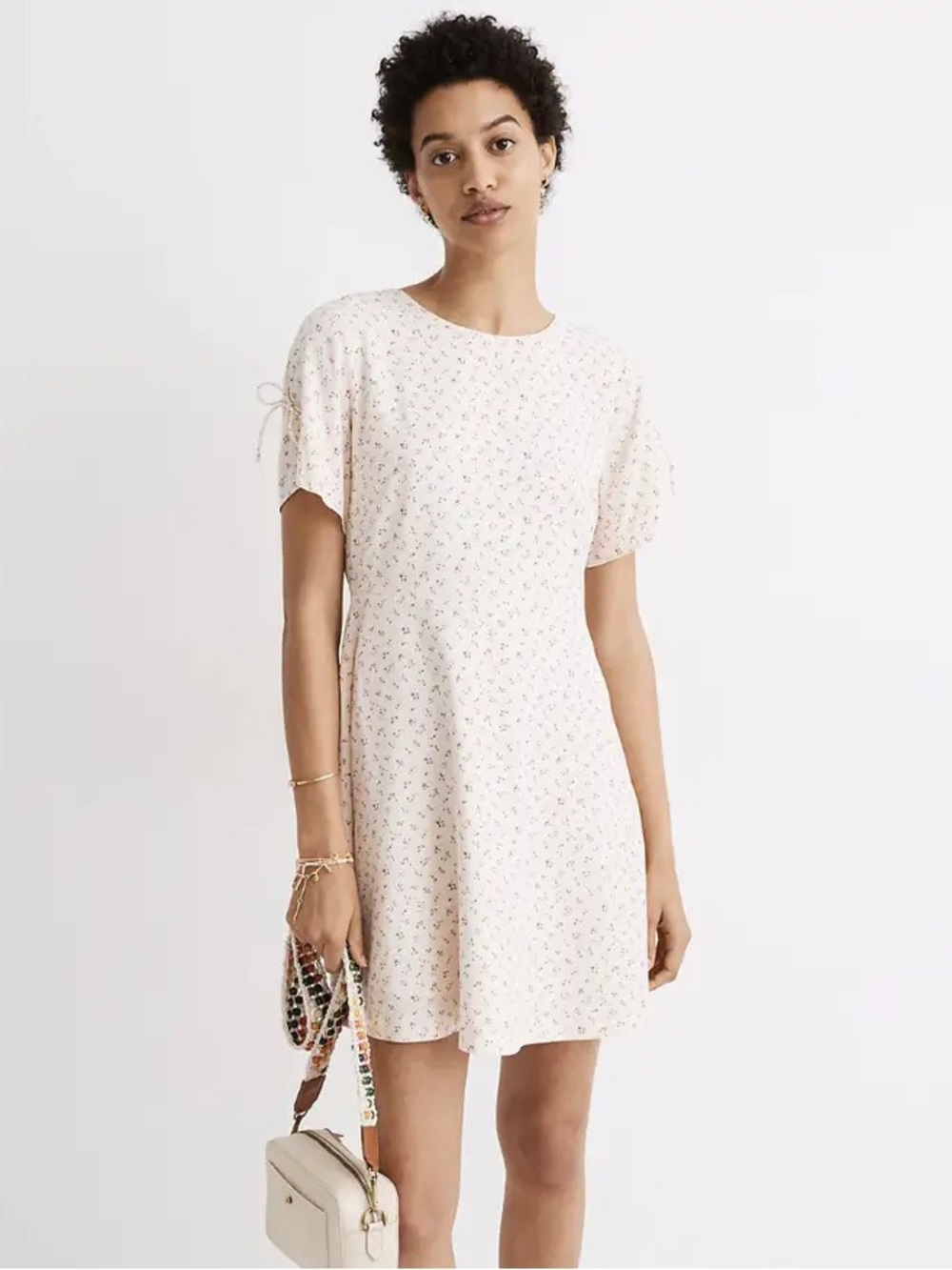 Madewell Floral Short Sleeve Dress